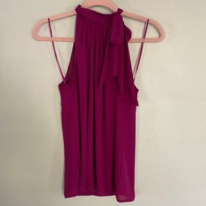 Express Bow Neck Tank Top - Fuchsia - XS